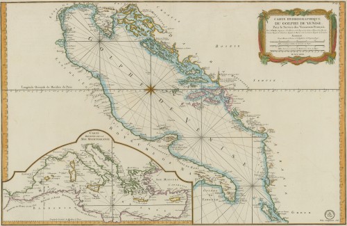 Carte hydrographique du Golphe de Venise   : pour le service des vaisseaux du Roy  / par le Sr Bellin.