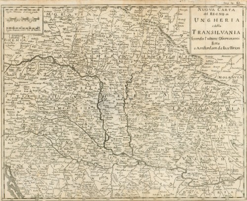 Nuova carta del Regno di Ungheria e della Transilvania   : secondo l'ultime osservazioni  / da Isac Tirion.