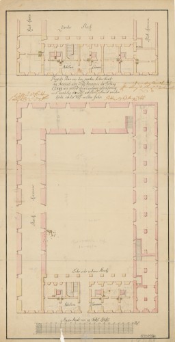 Projects Plan von dem zweiten Seiten Tract des Arsenals oder Zeueg - Hauses in der Festung Essegg ... /