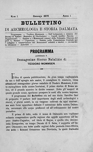 Bullettino di archeologia e storia Dalmata /urednik Frane Bulić.
