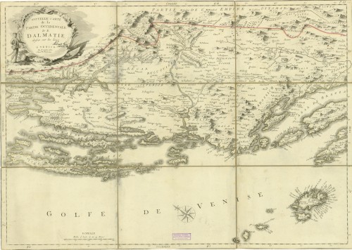 Nouvelle carte de la partie occidentale de Dalmatie   / par P. Santini ; ches M. Remondini.