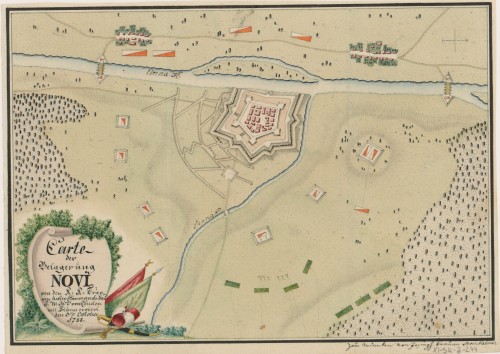 Karte der Belagerung Novi   : von den K: K: Truppen unter Commando F: M: B[a]ron von Loudon : mit Sturm erobert den 3ten October 1788.
