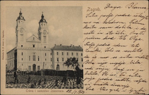 Zagreb : Crkva i samostan Isusovaca.
