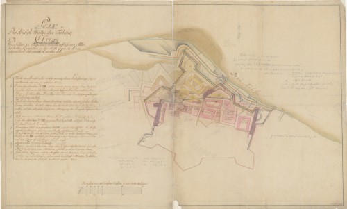 Plan des Haupt - Walles der Festung Essegg :