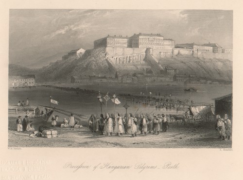 Procession of Hungarian Pilgrims - Pesth   / E. Brandard ; W. H. Bartlett.