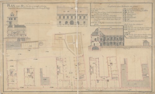 Plan Litt. D von den zu verkaufen komenden Bürgerlichen sogenandten Costiczischen Haus in der Festung Esseg /