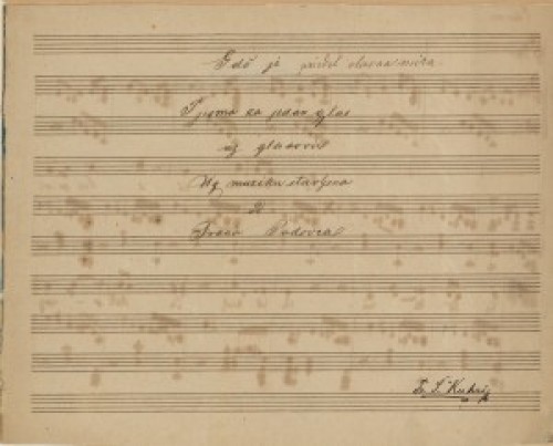 Gdje je priedel slavna mira : pjesma za jedan glas uz glasovir / uz muziku stavljena od Ivana Padovca.