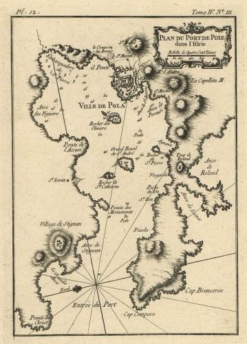Plan du port de Pole dans L'Istrie   / [Jacques Nicolas Bellin].