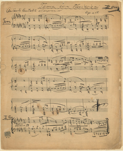 Tema con variazioni op. 15 /Blagoje Bersa.