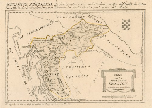 Karte von dem Koenigreiche Kroatien   / Franz Johan Joseph von Reilly.