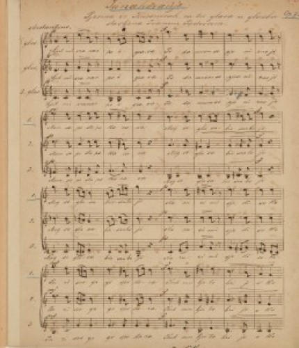 Junakovanje op. 73 : pjesma iz Kriesnicah za tri glasa / u glazbu stavljena Ivanom Padovcem.