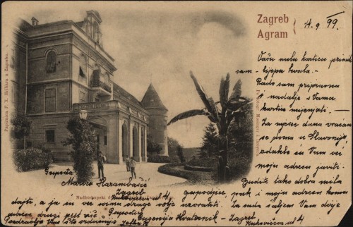 Zagreb : Nadbiskupski dvor = Agram : Palais de l'archeveque.