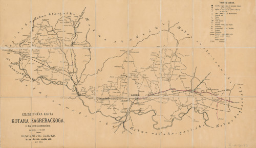 Kilometrička karta Kotara zagrebačkoga :