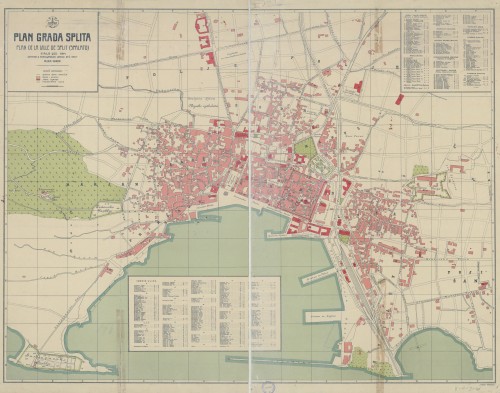 Plan grada Splita = Plan de la ville de Split (Spalato)  : stanje godine 1914.