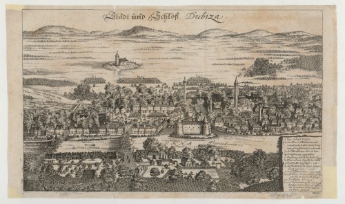 Stadt und Schloß Dubiza /[Johann] Azelt.