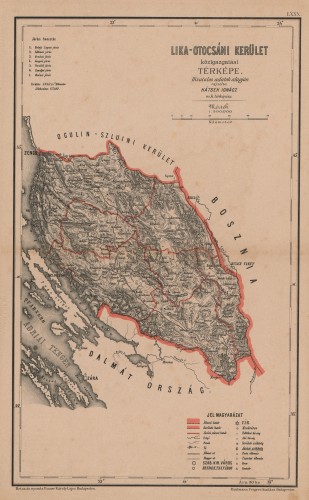 Lika-Otocsáni Kerület   : közigazgatási térképe  / rajzolta Hátsek Ignácz.