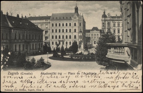Zagreb (Croatie) Akademički trg = Place de l'Academia