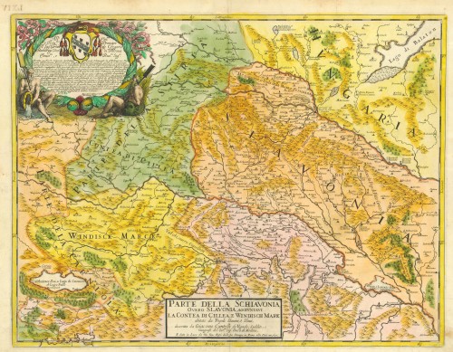 Parte della Schiavonia, overo Slavonia   : aggiuntavi la Contea di Cillea e Windisch Mark abitate da popoli Slavini a Slavi  / descritta da Giacomo Cantelli da Vignola.