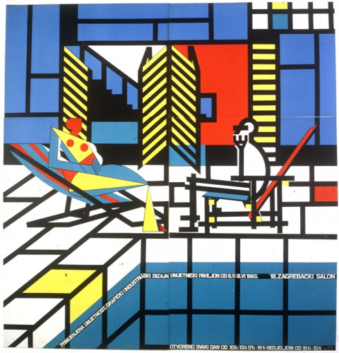 Primjenjena umjetnost, grafički i industrijski dizajn : Umjetnički paviljon, 8.V - 8.VI 1983. : 18. zagrebački salon / design: B.[Boris] Bućan.