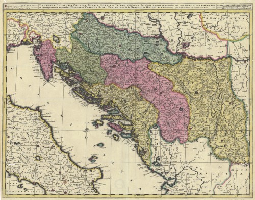 Dalmatia, Sclavonia, Croatia, Bosnia, Servia et Istria distributa in singulares...