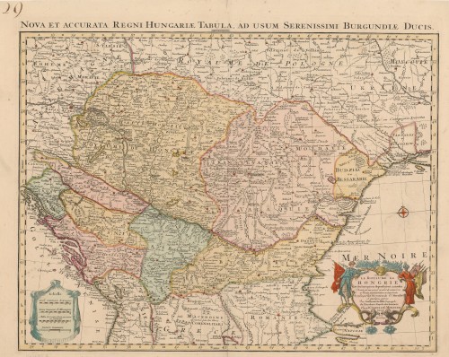 Nova et accurata regni Hungariae ad usum serenissimi burgundiae ducis   / par Guillaume de L'Isle.