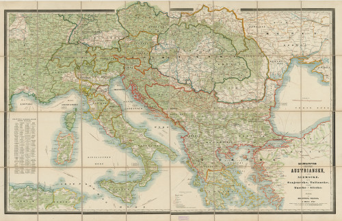 Zemljovid carevine Austrianske   : i južne Niemačke zatim Švajcarske, Talianske, europejske Turske i Gèrčke  / predielan od Dragutina Seljana.