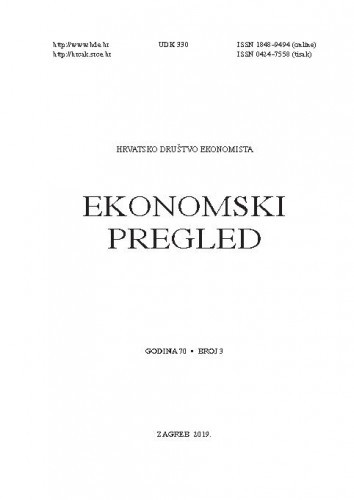 Ekonomski pregled : mjesečnik Hrvatskog društva ekonomista : 70,3(2019) / glavni i odgovorni urednik Dragomir Vojnić.