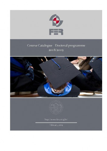 Course catalogue - Doctoral programme ... : 2018/2019 / editor Maja Matijašević.