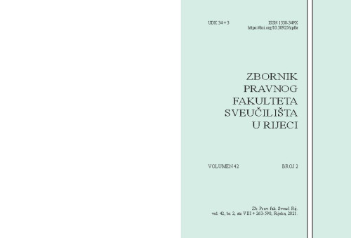 Zbornik Pravnog fakulteta Sveučilišta u Rijeci : 42,2(2021) /  glavni urednik Željko Bartulović.