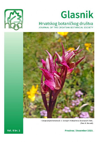 Glasnik Hrvatskog botaničkog društva   : Journal of the Croatian Botanical Society : 8,2(2020) / urednik, editor Sandro Bogdanović.