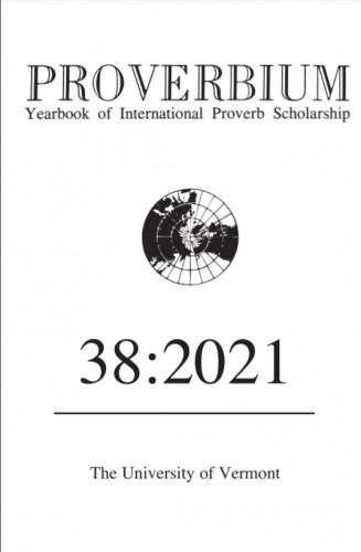 Proverbium : journal of International Proverb Scholarship
