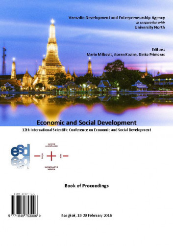 Economic and social development : book of proceedings : 12(2016) / ... International Scientific Conference on Economic and Social Development