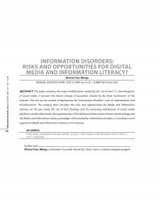 Information disorders : risks and opportunities for digital media and information literacy? / Divina Frau-Meigs.