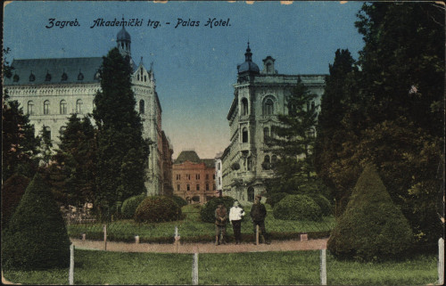 Zagreb : Akademički trg - Palas Hotel.