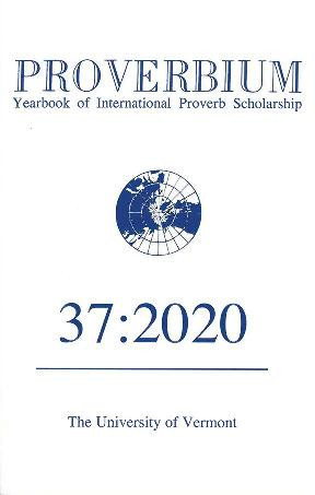 Proverbium : journal of International Proverb Scholarship : 37(2020)
