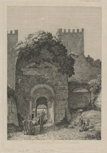 Arco di Druso, ora Porta di San Sebastiano  / J. [Jacob Wilhelm] Mechau