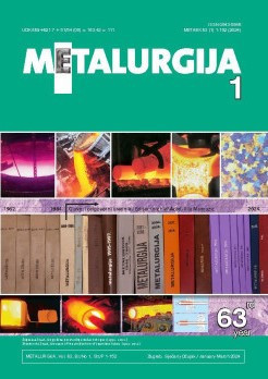 Metalurgija  : časopis za teoriju i praksu u metalurgiji = Metallurgy : [journal for theory and practice in metallurgy] : 63,1(2024) / glavni i odgovorni urednik Ilija Mamuzić.