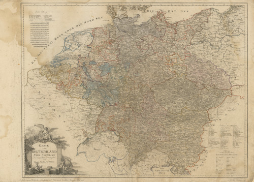 Karte von Deutschland  : nach Sotzmann / neu verzeichnet und herausgegeben von Franz Joh. Jos. von Reilly ; gestochen von Hieronimus Benedicti