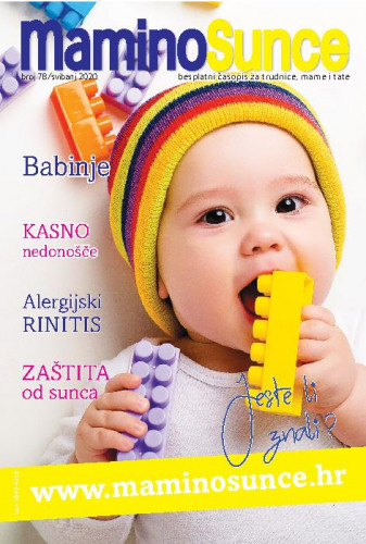 Mamino sunce: besplatni časopis za trudnice, mame i tate : 78(2020) / glavna urednica Andrea Hribar Livada.