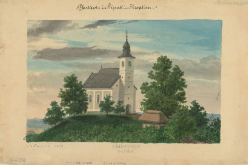 Pfarkirche in Šipak in Kroatien  / J. [Joseph] Proksch