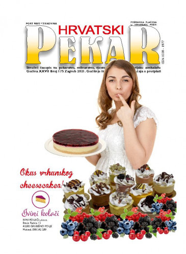 Hrvatski pekar : stručni časopis za pekarstvo, mlinarstvo, slastičarstvo, tjesteničarstvo i industrijsku ambalažu : 27,175(2021) / uređuje redakcijski kolegij.