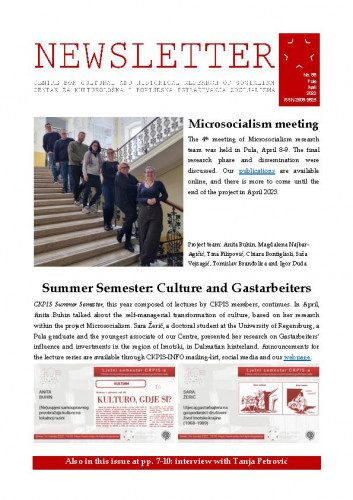 Newsletter : 66(2022)   / Centre for Cultural and Historical Research of Socialism = Centar za kultorološka i povijesna istraživanja socijalizma ; editors Igor Duda, Anita Buhin.