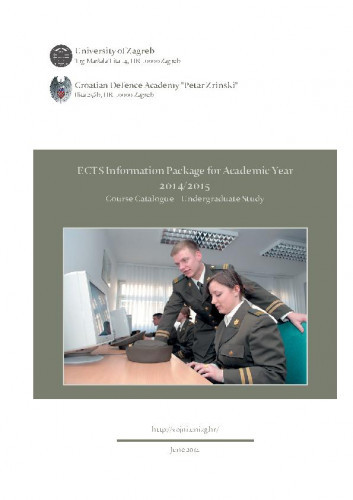 ECTS information package for academic year ... course catalogue – undergraduate study : 2014/2015 / editor Davor Petrinović.