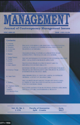 Management : journal of contemporary management issues / editor-in-chief Nikša Alfirević.