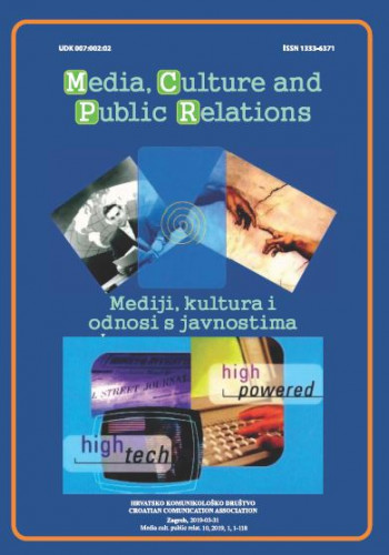 Media, culture and public relations = Mediji, kultura i odnosi s javnostima : 10,1(2019) / glavni i odgovorni urednik, editor-in-chief Mario Plenković.