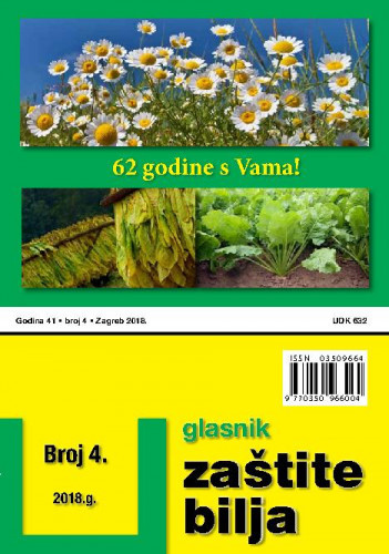 Glasnik zaštite bilja : 41,4(2018)   / glavni urednik Katarina Lučić.