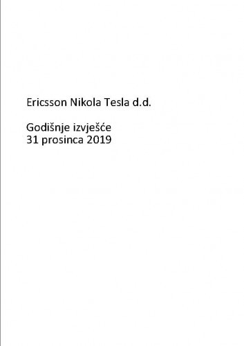 Godišnje izvješće ...  : 2019 / Ericsson Nikola Tesla.