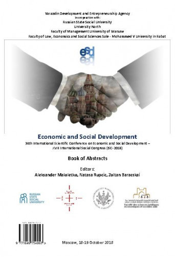 Economic and social development : book of abstracts : 34(2018) / ... International Scientific Conference