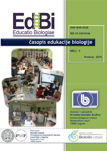 Educatio biologiae : časopis edukacije biologije : 5(2019) / glavni urednik, editor-in-chief Ines Radanović.