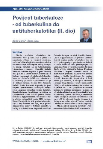Povijest tuberkuloze - od tuberkulina do antituberkulotika : (II. dio) / Željko Cvetnić, Željko Dugac.